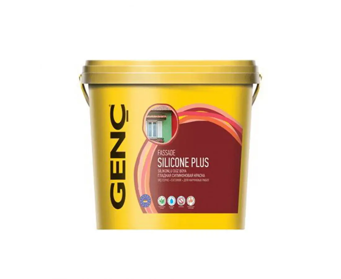 საღებავი ექსტერიერის სილიკონით"Silicone Plus" 7.5ლტ — ექსტერიერის საღებავი